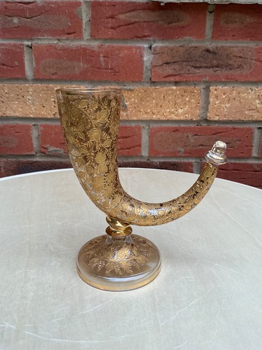 Antique moser glass - antique, gilded