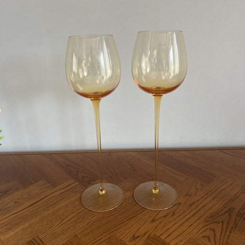 Moser tall glass - moser, amber