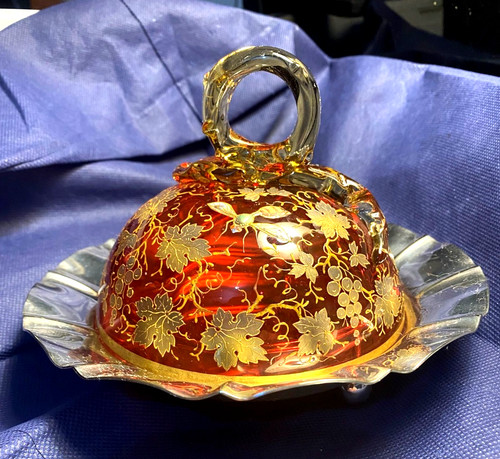 Moser ruby amber - amber, dome