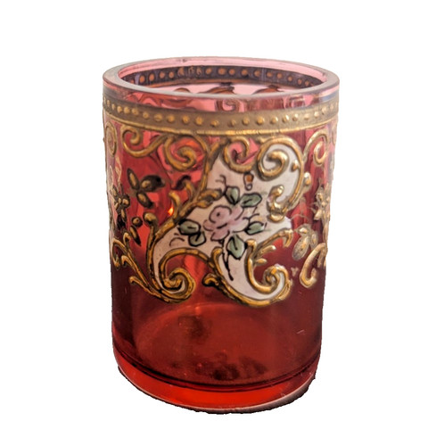 Moser cranberry glass cordial - moser,