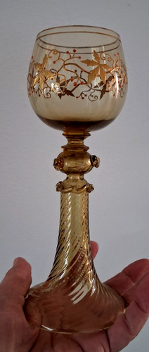 Stunning gilt enamelled - gilt,
