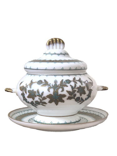 Antique moser bohemian - antique, painted