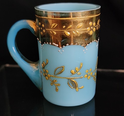 Tiny antique moser blue - 2",