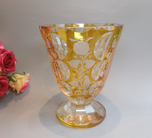 Antique bohemian moser amber - antique,
