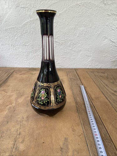 C1880 bohemian moser decanter - c1880,