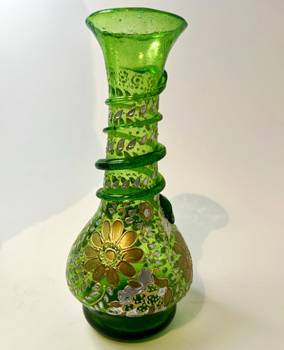 Antique bohemian green glass - antique,