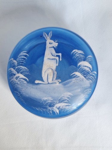 Glass enamelled antique pot - glass,