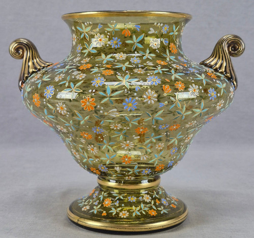 Moser harrach enameled floral - moser,