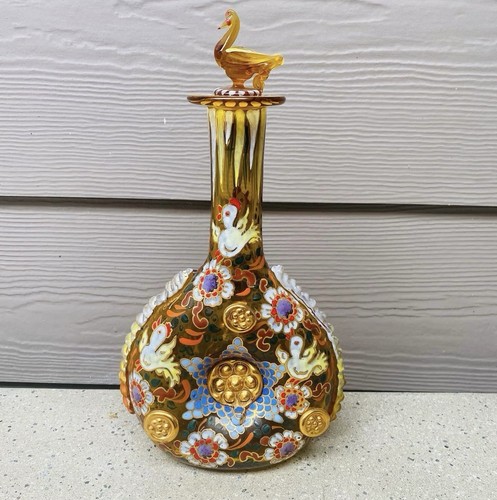 Art glass decanter 1920s - decanter,