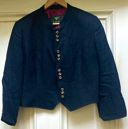 Moser black linen jacket - black,