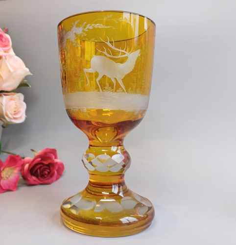 Antique bohemian moser amber - antique,