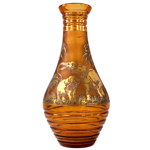 Moser glass cameo elephant - glass,