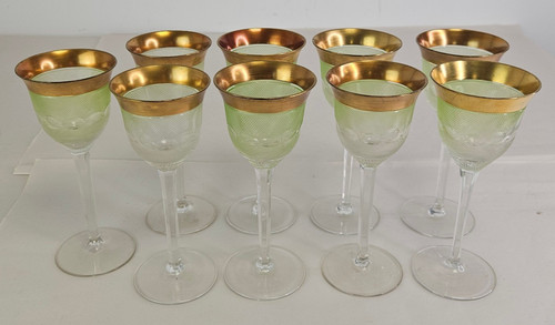 Vintage moser style green - green, cut