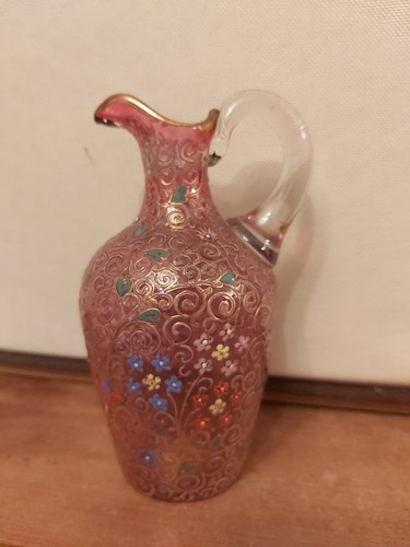 Antique moser cranberry glass - antique,