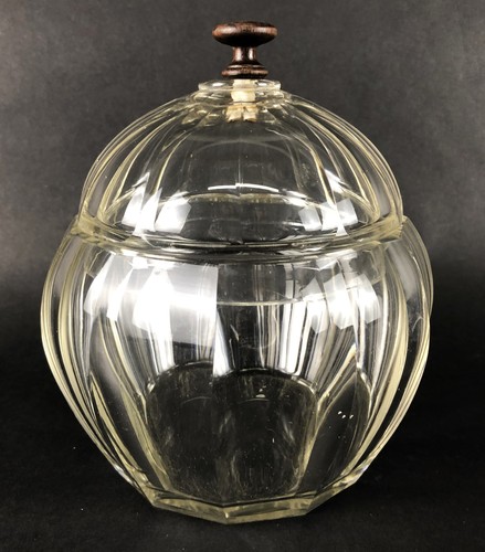Large art nouveau lidded glass - large,