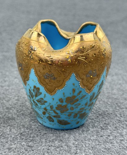 Antique moser blue opaline - moser,